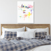 Toile Belle aquarelle Peinture d'une femme sur (Insitu(Chambre))