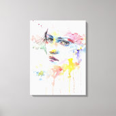 Toile Belle aquarelle Peinture d'une femme sur (Recto)