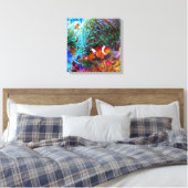 Toile Belle barrière de corail avec poisson clown (Insitu(Chambre))