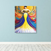 Toile Belle Belladonna femme Power Girl Power (Insitu (Plancher de Bois))