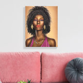 Toile Belle Black African Princess Woman Art (Insitu(Salon))