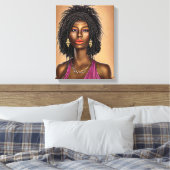 Toile Belle Black African Princess Woman Art (Insitu(Chambre))