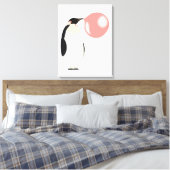 Toile Belle bulle de gomme Penguin soufflante bulle (Insitu(Chambre))