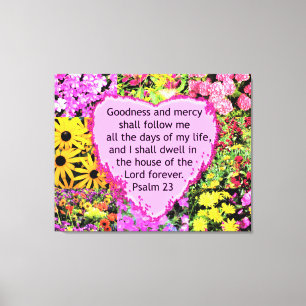 TOILE BELLE CONCEPTION FLORALE PSALM 23