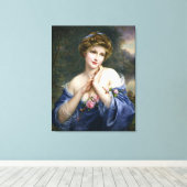 Toile Belle Dame vintage En Bleu (Insitu (Plancher de Bois))