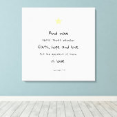 Toile Belle Écriture Bible Citation 1 Corinthiens (Insitu (Plancher de Bois))