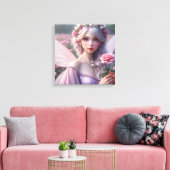 Toile Belle fée de juin en Rose (Insitu(Salon))