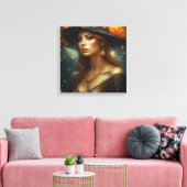 Toile Belle femme en Casquette Ethereal Ai Art (Insitu(Salon))