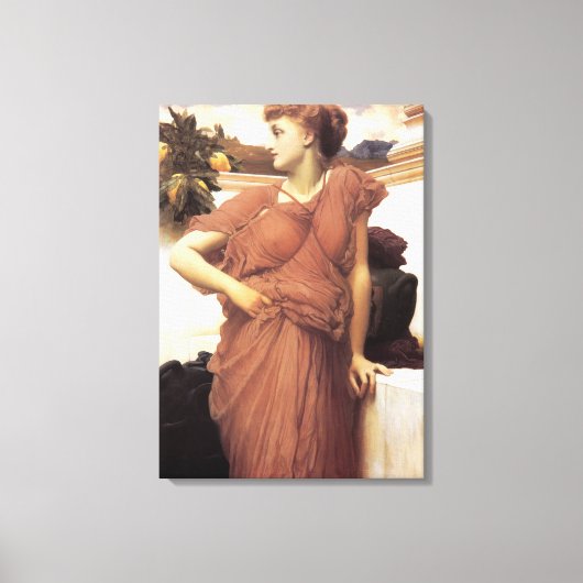 Toile Belle Femme par une fontaine (Frederic Leighton) (Recto)