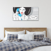 Toile belle fille appeler, bonjour, art POP (Insitu(Chambre))