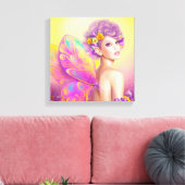 Toile Belle fille papillon fée (Insitu(Salon))
