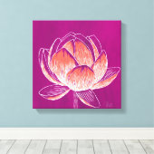 Toile Belle Fleur Design Lotus No. 2 (Insitu (Plancher de Bois))