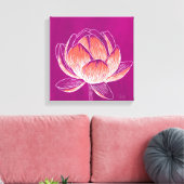 Toile Belle Fleur Design Lotus No. 2 (Insitu(Salon))