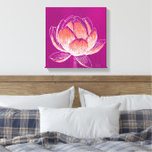 Toile Belle Fleur Design Lotus No. 2 (Insitu(Chambre))