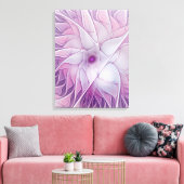 Toile Belle Fleur Rose Art Fractal Abstrait Moderne (Insitu(Salon))