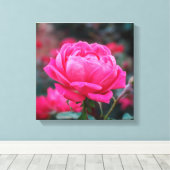 Toile Belle Fleur Rose Rose (Insitu (Plancher de Bois))