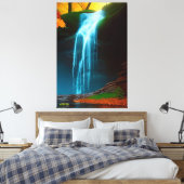 Toile Belle forêt Cascade Wall Art Fall Creek (Insitu(Chambre))