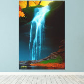 Toile Belle forêt Cascade Wall Art Fall Creek (Insitu (Plancher de Bois))