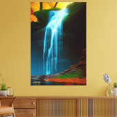 Toile Belle forêt Cascade Wall Art Fall Creek (Insitu(Salon))