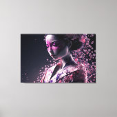 Toile belle geisha avec sakura (Recto)