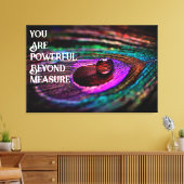 Toile Belle gouttelette d'eau en plume de paon (Insitu(Salon))