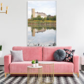 Toile Belle grange réfléchie dans l'étang (Insitu(Salon))