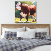 Toile Belle Hereford Bull (Insitu(Chambre))