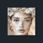 Toile Belle jeune modèle de mode Floral Portrait Art<br><div class="desc">Elevez votre décor de maison avec cette étonnante "Belle jeune mode Modèle Floral Portrait Art Canvas Print". Cette oeuvre d'art en toile carré exquise présente un portrait contemporain d'une jeune femme, méticuleusement confectionné pour saisir son élégance et sa grâce. L'arrière - plan beige douce renforce l'esthétique délicate du tableau, ce...</div>
