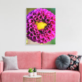 Toile Belle Macrophotographie à fleur violet Dalia (Insitu(Salon))