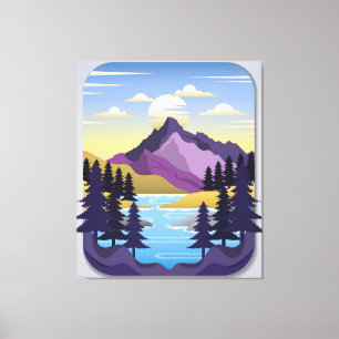 Toile Belle montagne le matin