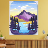 Toile Belle montagne le matin (Insitu(Salon))