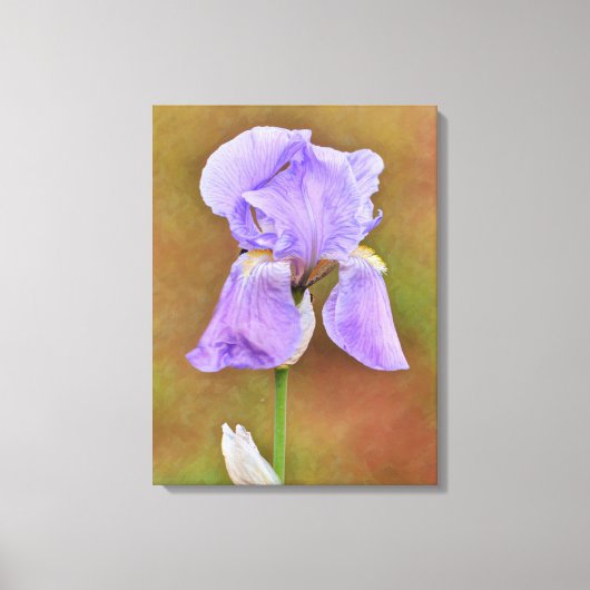 Toile Belle œuvre d'art de la fleur d'iris pourpre (Recto)