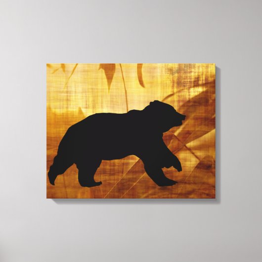 Toile Belle Ours Silhouette Art (Recto)