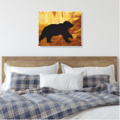 Toile Belle Ours Silhouette Art (Insitu(Chambre))