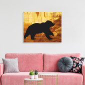 Toile Belle Ours Silhouette Art (Insitu(Salon))
