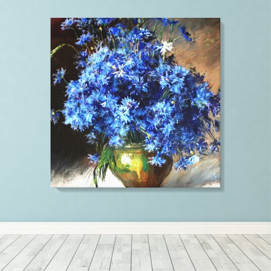 Toile Belle peinture de Cornouailles Bleues, (Insitu (Plancher de Bois))