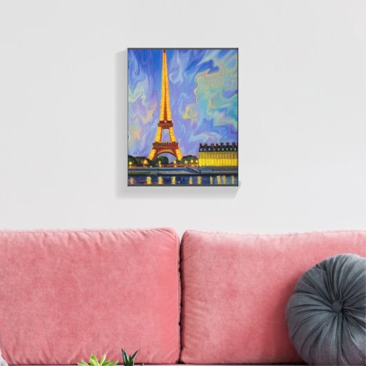 Toile Belle peinture de la tour Eiffel. (Insitu(Salon))