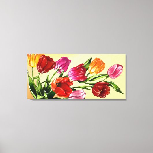 Toile Belle peinture de tulipes (Recto)