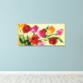 Toile Belle peinture de tulipes (Insitu (Plancher de Bois))
