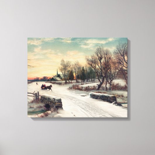Toile Belle peinture d'hiver Landescape Peinture Art Can (Recto)
