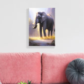 Toile Belle peinture d'un éléphant dans sa nature (Insitu(Salon))