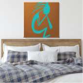 Toile Belle peinture Turquoise Kokopelli (Insitu(Chambre))