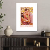 Toile Belle Photo de Mariage avec Amour au Script Rose C