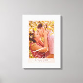 Toile Belle Photo de Mariage avec Amour au Script Rose C (Recto)