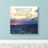 TOILE BELLE PHOTO JOHN 8:12 DE SLEVER (Insitu (Plancher de Bois))