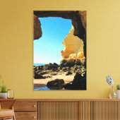 Toile Belle plage d'Algarve avec grotte (Insitu(Salon))