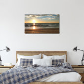 Toile Belle plage de coucher de soleil taille personnali (Insitu(Chambre))