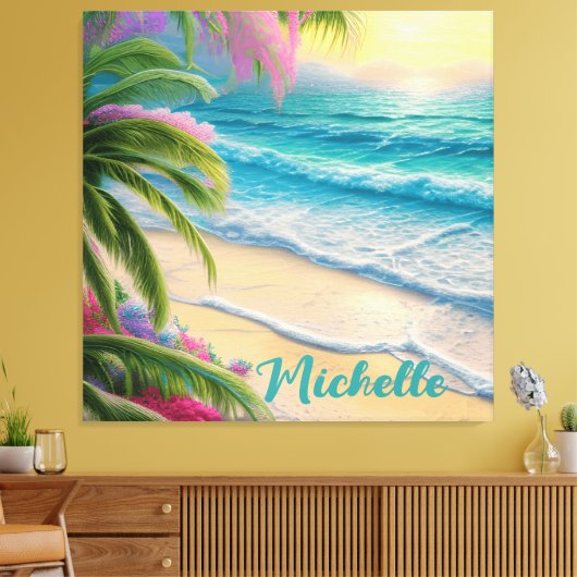 Toile Belle Plage Ocean Waves Sea Shells (Insitu(Salon))