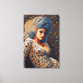 Toile Belle Platine Bombshell Drag Queen Portrait (Recto)