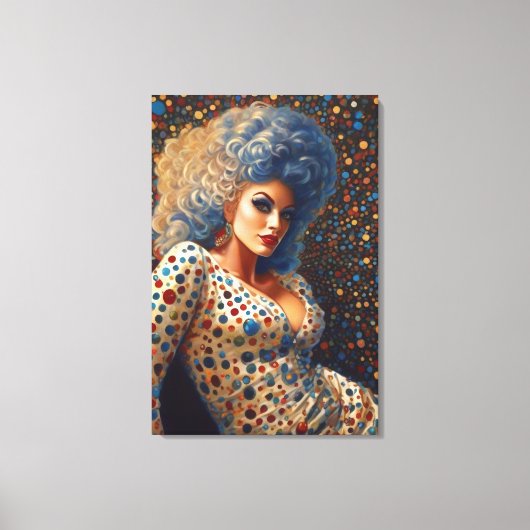 Toile Belle Platine Bombshell Drag Queen Portrait (Recto)
